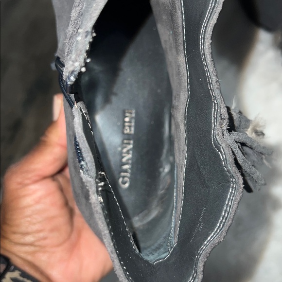 Gianni Bini Grey Suede Leather Booties - Picture 8 of 8